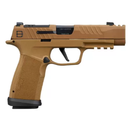 Sig Sauer 365XF9DH310 P365 DH3 Compact 9mm Luger 10+1 3.70" Black DLC Barrel, Coyote Cerakote Stainless Steel Lightening Cut/Optic Ready/Serrated Slide & Frame w/Picatinny Rail, Interchangeable Backst