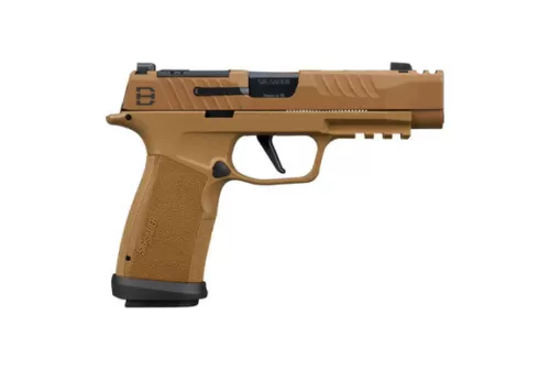 Sig Sauer 365XF9DH310 P365 DH3 Compact 9mm Luger 10+1 3.70" Black DLC Barrel, Coyote Cerakote Stainless Steel Lightening Cut/Optic Ready/Serrated Slide & Frame w/Picatinny Rail, Interchangeable Backst