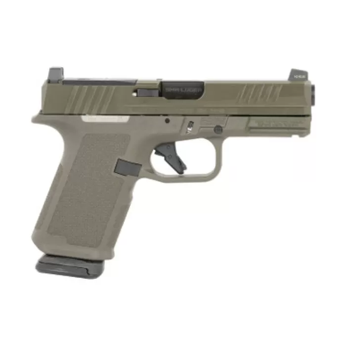Ruger RXM Sports South Exclusive Compact Frame 9mm Luger 15+1 4" Black FNC Nitride Barrel, OD Green Alloy Steel Optic Ready/Serrated Slide, OD Green Polymer Frame w/Accessory Rail, Textured Grip, RM