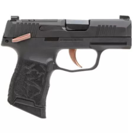 Sig Sauer 365380ROSE P365 Rose Kit Micro-Compact 380 ACP 10+1 3.10" Black Nitron Stainless Steel Optic Ready/Serrated Slide, Black w/Rose Gold Accents Stainless Steel Frame w/Accessory Rail, Black Las