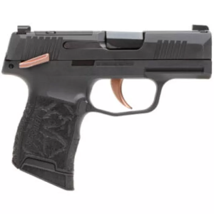 Sig Sauer 365380ROSE P365 Rose Kit Micro-Compact 380 ACP 10+1 3.10" Black Nitron Stainless Steel Optic Ready/Serrated Slide, Black w/Rose Gold Accents Stainless Steel Frame w/Accessory Rail, Black Las Sig Sauer 365380ROSE P365 Rose Kit Micro-Compact 380 ACP 10+1 3.10" Black Nitron Stainless Steel Optic Ready/Serrated Slide, Black w/Rose Gold Accents Stainless Steel Frame w/Accessory Rail, Black Las