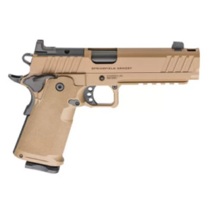 SPRINGFIELD ARMORY 1911 DS Prodigy Comp AOS 9mm 5in 17rd/20rd Mags Coyote Brown Pistol (PH9119AOSCB-COMP) SPRINGFIELD ARMORY 1911 DS Prodigy Comp AOS 9mm 5in 17rd/20rd Mags Coyote Brown Pistol (PH9119AOSCB-COMP)