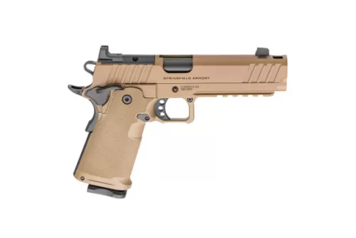 SPRINGFIELD ARMORY 1911 DS Prodigy Comp AOS 9mm 5in 17rd/20rd Mags Coyote Brown Pistol (PH9119AOSCB-COMP)