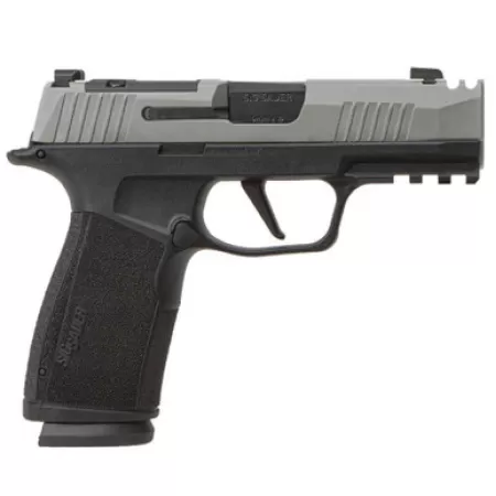 Sig Sauer 365XCA9TCOMP P365 XMacro Compact 9mm Luger 17+1 3.10" Stainless Steel Optic Ready/Serrated Slide, Black Nitron Stainless Steel Frame w/Picatinny Rail, XMacro Polymer Grip, RMSc Footprint