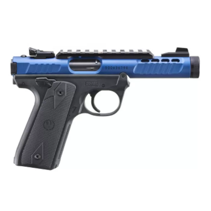 RUGER Mark IV 22/45 Lite 22LR 4.4in 2x 10rd Mags Black/Blue Anodized Rimfire Pistol (43961) RUGER Mark IV 22/45 Lite 22LR 4.4in 2x 10rd Mags Black/Blue Anodized Rimfire Pistol (43961)
