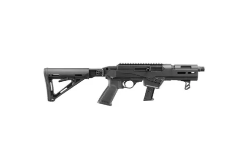 Ruger PC Carbine SBR, 9mm, 6.5" Cold Hammer-Forged Barrel, Threaded 1/2X28, Anodized Black, M-Lok Slots, Grip, Adjustable Stock, 17rd