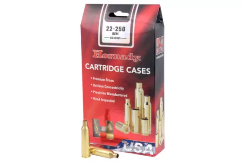 HORNADY 22-250 Remington 50-Pack Unprimed Rifle Case (8610)