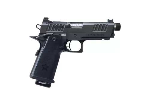 Staccato C Full Size Grip Carry + Duty V3 C Optic Ready Stainless Threaded Barrel (Curv Trig) DLC/SS TB Frm/Fnsh 15-1501-000204