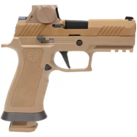 SIG SAUER M18 9mm 3.9in 2x21rd/1x17rd Coyote Striker Pistol with ROMEOM17 Rail (WM18-9-PRO-RM17)