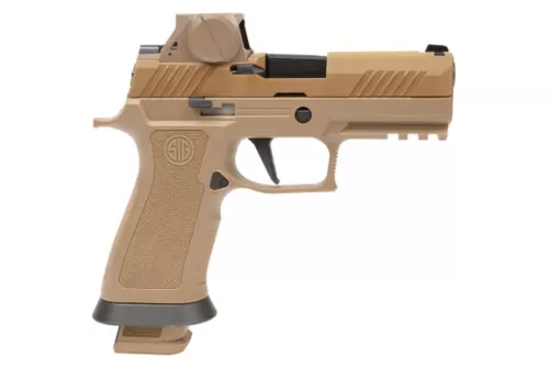 SIG SAUER M18 9mm 3.9in 2x21rd/1x17rd Coyote Striker Pistol with ROMEOM17 Rail (WM18-9-PRO-RM17)