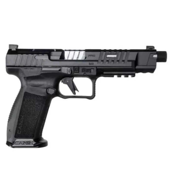 Canik HG7068-N Mete SFx Pro Full Size 9mm Luger 20+1 5.74" Chrome Plated Threaded Barrel, Black Steel Optic Ready/Serrated Slide, Black Polymer Frame w/Picatinny Rail, Interchangeable Backstrap Grip Canik HG7068-N Mete SFx Pro Full Size 9mm Luger 20+1 5.74" Chrome Plated Threaded Barrel, Black Steel Optic Ready/Serrated Slide, Black Polymer Frame w/Picatinny Rail, Interchangeable Backstrap Grip