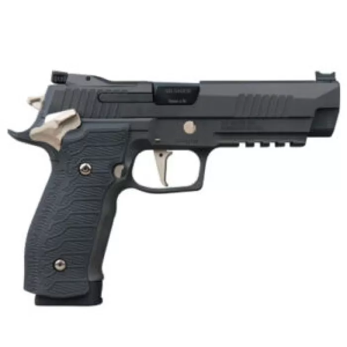 Sig Sauer 226X59NMRSAO10 P226 XFive Nightmare Full Size Frame 9mm Luger 10+1 5" Bull Barrel, Black Nitron Stainless Steel Optic Ready/Serrated Slide & Frame w/Beavertail & Picatinny Rail, Custom Hogue