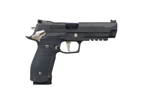 Sig Sauer 226X59NMRSAO10 P226 XFive Nightmare Full Size Frame 9mm Luger 10+1 5" Bull Barrel, Black Nitron Stainless Steel Optic Ready/Serrated Slide & Frame w/Beavertail & Picatinny Rail, Custom Hogue