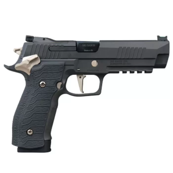 Sig Sauer 226X59NMRSAO10 P226 XFive Nightmare Full Size Frame 9mm Luger 10+1 5" Bull Barrel, Black Nitron Stainless Steel Optic Ready/Serrated Slide & Frame w/Beavertail & Picatinny Rail, Custom Hogue