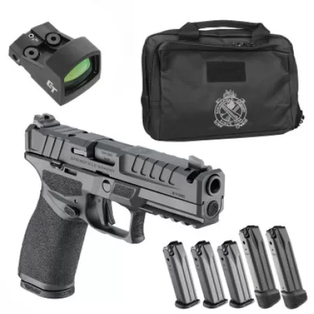 SPRINGFIELD ARMORY Echelon 4.5F Comp Gear Up 2025 9mm 4.5in 3x 17rd/2x 20rd Mags White Dot Front Sight Black Pistol (EC9459BUWD-COMP-GU25)