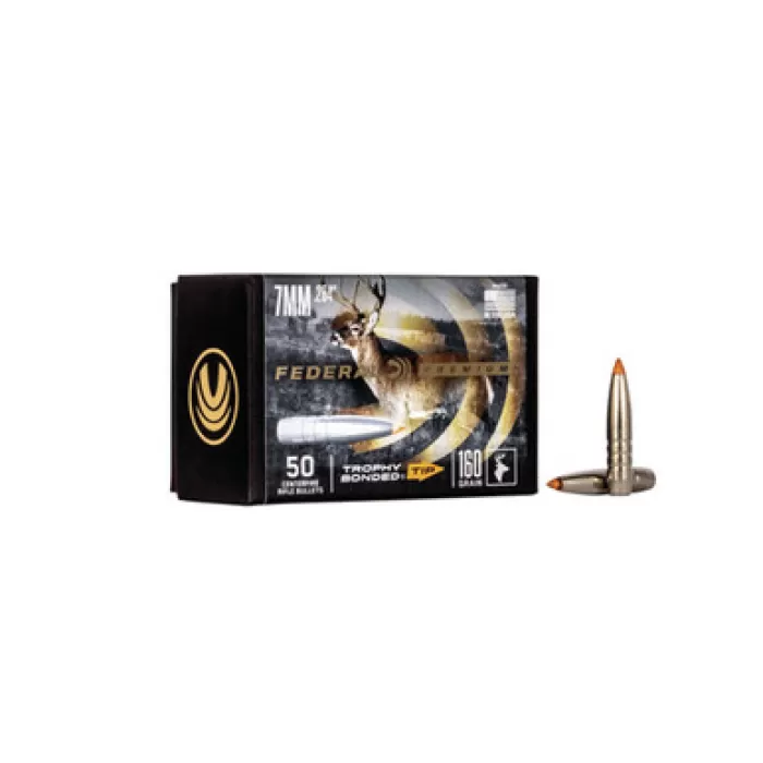 FEDERAL Premium 7mm (.284) 160Gr Trophy Bonded Tip 50rd Bullets (PB284TT160) FEDERAL Premium 7mm (.284) 160Gr Trophy Bonded Tip 50rd Bullets (PB284TT160)