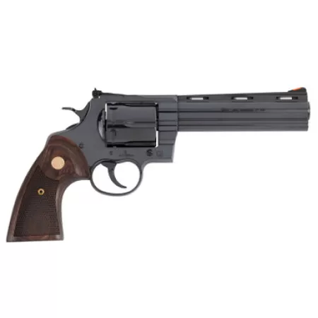 Colt Mfg ANACONDABP6WTS Anaconda Large 44 Mag 6 Shot 6" Blued Vent Rib Barrel, Cylinder, Drilled & Tapped Steel Frame, Hogue Finger Grooved Grip, Exposed Hammer