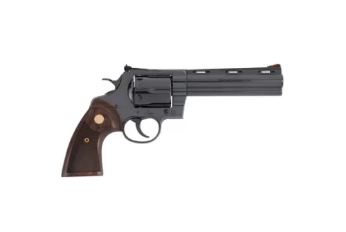Colt Mfg ANACONDABP6WTS Anaconda Large 44 Mag 6 Shot 6" Blued Vent Rib Barrel, Cylinder, Drilled & Tapped Steel Frame, Hogue Finger Grooved Grip, Exposed Hammer