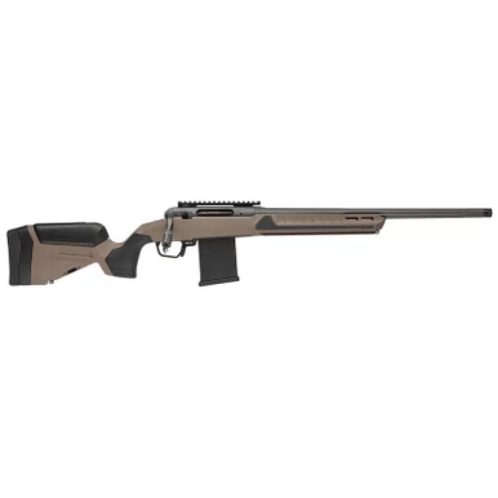 Savage Arms 32667 110 Core Tactical 22 ARC 10+1 18" Medium Heavy Fluted Barrel, Arca Rail Forend, Coyote Tan AccuStock w/AccuFit V2 Synthetic Stock, Right Hand