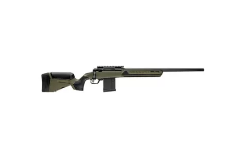 Savage Arms 32633 110 Core Predator Full Size 22-250 Rem 10+1 22" Medium Heavy Fluted Barrel, Arca Rail Forend, Hunter Green AccuStock w/AccuFit V2 Synthetic Stock, Left Hand
