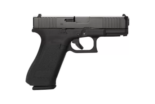 Glock PV4550201 G45 V Crossover 9mm Luger 10+1 4.02" Black GMB Barrel, Black nDLC Steel Serrated Slide, Black Polymer Frame w/Accessory Rail, Textured polymer Grip, Ambidextrous