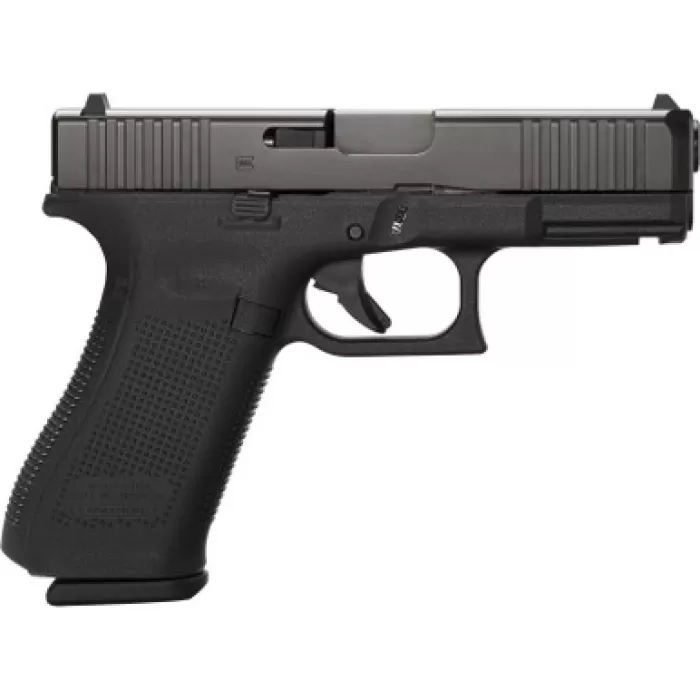 Glock PV4550201 G45 V Crossover 9mm Luger 10+1 4.02" Black GMB Barrel, Black nDLC Steel Serrated Slide, Black Polymer Frame w/Accessory Rail, Textured polymer Grip, Ambidextrous