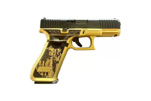 GLOCK 47 Gen5 9mm 4.49in 17rd MOS Don Wick Black/Gold Cerakote Pistol (PA475S204MOSNDONWICK)