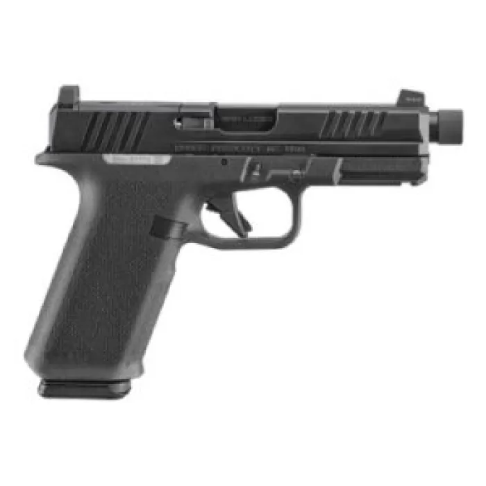 Ruger 19445 RXM  9mm Luger 17+1 4.50" Black FNC Nitride Alloy Steel Threaded Barrel & Optic Ready/Serrated Slide, Black Polymer Frame w/Accessory Rail, Textured Grip, RMR/RMSc/DeltaPoint Pro Footprint