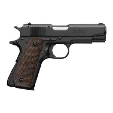 Browning 051064490 1911 A1 Compact Frame 22 LR 10+1 3.63" Stainless Steel Barrel, Matte Black Serrated Slide, Matte Black Polymer Frame, Brown Composite Grip