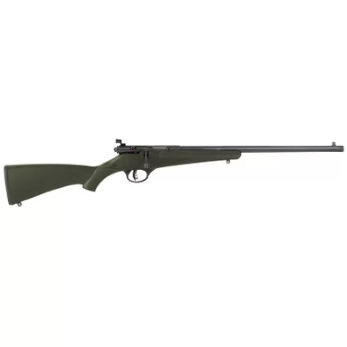 Savage Arms Rascal F-SR 22 LR 1rd 16.13" Matte Black Single Shot Threaded Barrel, Green Synthetic Stock, Right Hand