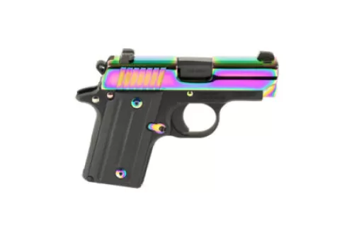 SIG SAUER P238 Micro-Compact 380 ACP 2.7in 6rd Siglite Sights Rainbow Titanium SA Pistol (238-380-RBT2)