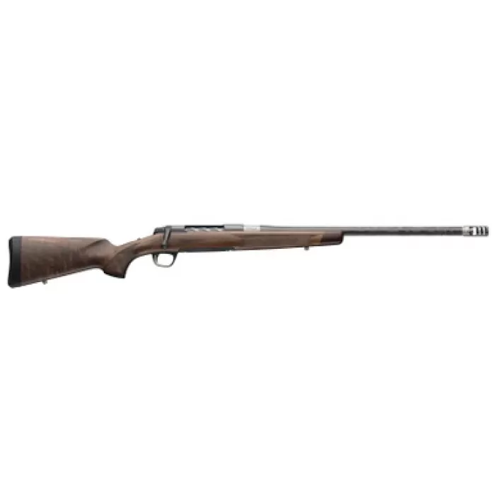 Browning 036090229 X-Bolt 2 Medallion 300 Win Mag 3+1 26" Carbon Fiber Wrapped Threaded Barrel, Matte Blued Drilled & Tapped Steel Receiver, Fixed Grade V/VI Walnut Stock, Recoil Hawg Muzzle Brake