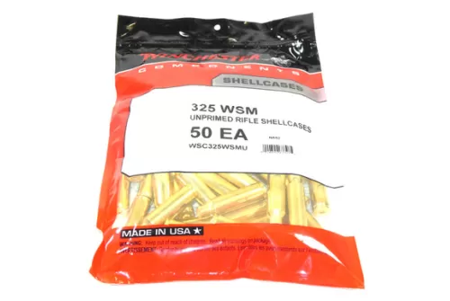 WINCHESTER 325 WSM Unprimed Brass Cases (WSC325WSMU)