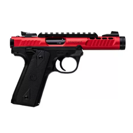 RUGER Mark IV 22/45 22LR 4.4in 10rd Red/Black Semi-Auto Pistol (43962)