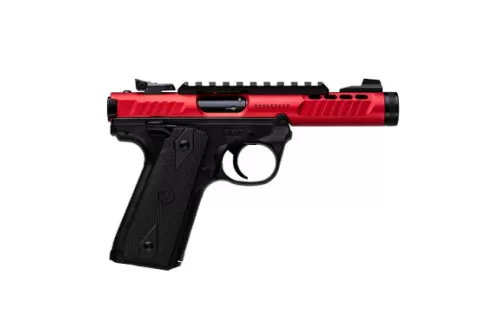 RUGER Mark IV 22/45 22LR 4.4in 10rd Red/Black Semi-Auto Pistol (43962)