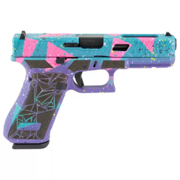 GLOCK 17 Gen 5 80's Day 9mm 4.49in 17rd Purple/Cyan/Pink Striker-Fired Pistol (PA175S203-80DAY-SCT)