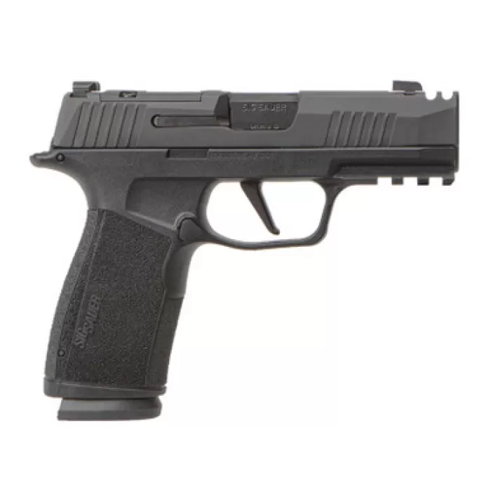 Sig Sauer 365XCA9COMPMS P365 XMacro COMP Compact 9mm Luger 17+1 3.10" Black Barrel, Black Nitron Stainless Steel Integrated Compensator/Optic Ready/Serrated Slide, Black Stainless Steel Frame w/Beaver