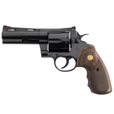 Colt Mfg ANACONDABP4WTS Anaconda Large 44 Mag 6 Shot 4.25" Blued Vent Rib Barrel, Cylinder, Steel Frame, Hogue Finger Grooved Grip, Exposed Hammer