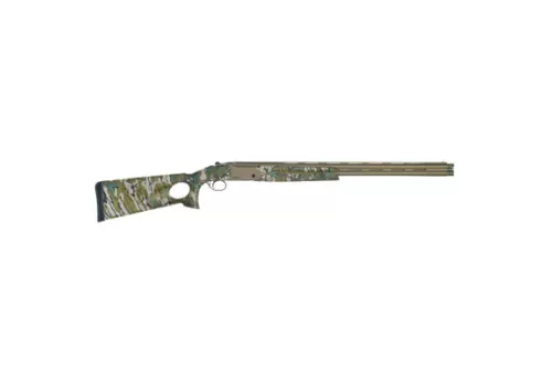 TriStar 30520 Upland Hunter 20 Gauge Break Open 3" 2rd 26" Bronze Cerakote Over/Under Vent Rib Barrel, Bronze Cerakote Engraved Receiver, Thumbhole Mossy Oak Green Leaf Synthetic Stock