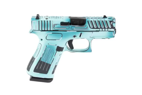 GLOCK 43X Comp 9mm Luger 3.41in Ported Barrel 2x 10rd Mags Anime Blue Cerakote Pistol (UX4350204FRNANIMBSCT)