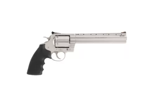 Colt Mfg KODIAKSP8RTS Kodiak 44 Mag 6 Shot 8" Stainless Ported Vent Rib Barrel, Stainless Unfluted Cylinder & Stainless Steel Frame, Black Rubber Grip, Exposed Hammer