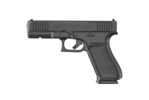 Glock UV2150201MOS G21 V MOS Full Size 45 ACP 10+1 4.61" Black GMB Barrel, Black nDLC Steel Optic Ready/Serrated Slide, Black Polymer Frame w/Accessory Rail, Textured Polymer Grip, Ambidextrous