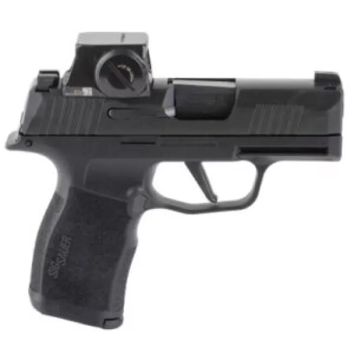 Sig Sauer 365X9BXR3RXSL10 P365X w/Optic Micro-Compact 9mm Luger 10+1 3.10" Black Barrel, Black Nitron Stainless Steel Serrated w/Sig ROMEO-X SIG-LOC Reflex Sight, Black Stainless Steel Frame w/Accesso