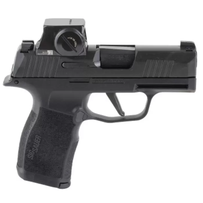 Sig Sauer 365X9BXR3RXSL10 P365X w/Optic Micro-Compact 9mm Luger 10+1 3.10" Black Barrel, Black Nitron Stainless Steel Serrated w/Sig ROMEO-X SIG-LOC Reflex Sight, Black Stainless Steel Frame w/Accesso