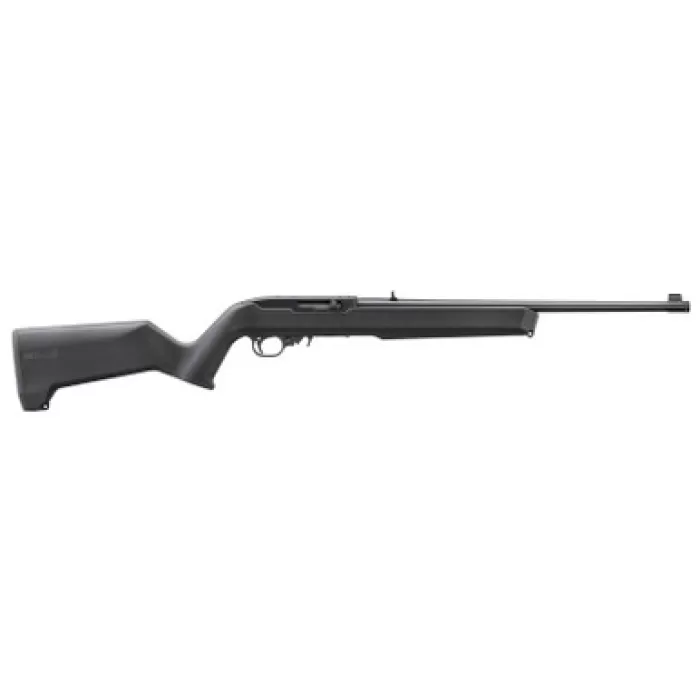 Ruger 10/22, 22 LR, 18.5" Threaded Barrel, 1/2X28, Black, Magpul X-22 Stock, Adjustable Rear Sight, Gold Bead Front Sight, 10rd Mag