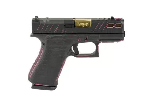 GLOCK 43X MOS 9mm 3.41in 10rd Black and Pink Cerakote Optic Ready Semi-Auto Pistol w/ 2 Magazines (PX4350201FRMOSBNPSCT)