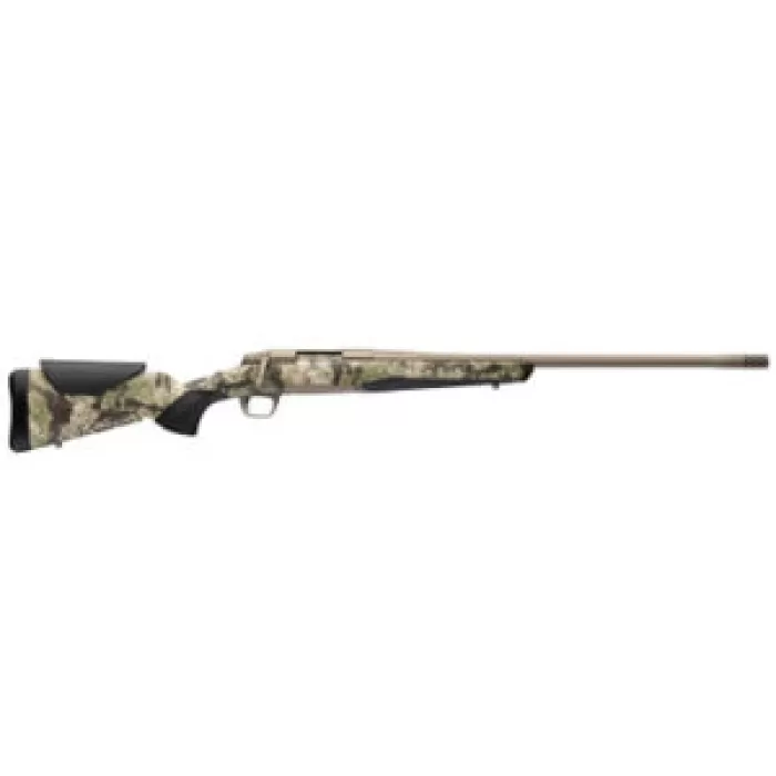 Browning 036138218 X-Bolt 2 Speed 308 Win 4+1 22" Smoked Bronze Cerakote Fluted Threaded Barrel & Steel Drilled & Tapped Receiver, Kryptek Obskura Transitional Camo Adj Vari-Tech Synthetic Stock, Righ