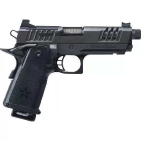 STACCATO 2011 C 9mm Luger 4.5in 15rd Optic Ready DLC Threaded Barrel Curved Trigger Pistol (15-1501-000302)