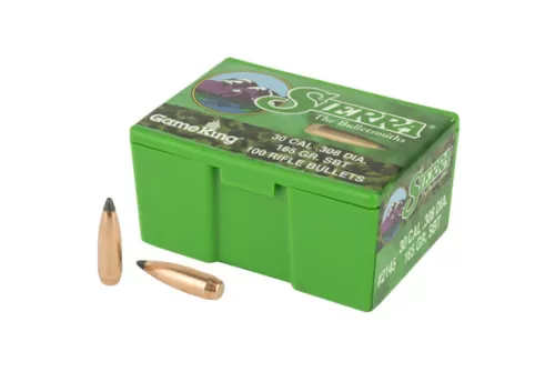 Sierra 2145 GameKing  30 Cal .308 165 gr Spitzer Boat Tail (SBT) 100 Per Box