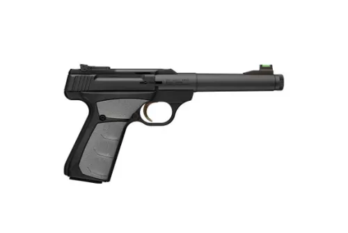 Browning 051617490 Buck Mark Camper 22 LR 10+1 5.90" Matte Black Threaded Bull Barrel, Matte Black Aluminum Frame, Gray UFX Grip